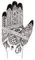 Marokkanische Henna-Mustervorlage - rechte Hand